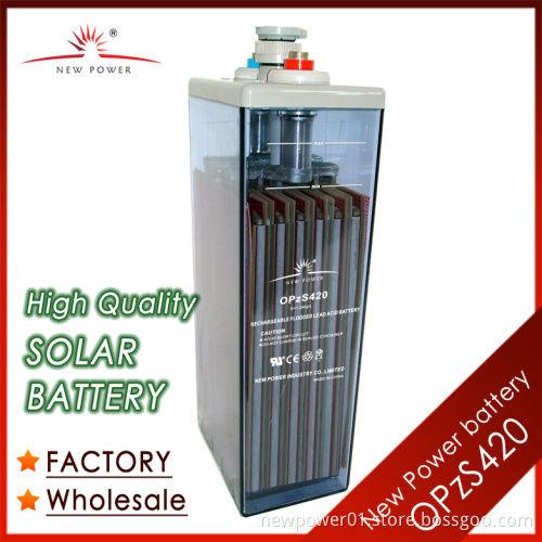 2V 420ah Opzs Lead Acid Battery for Solar System (OPzS420)